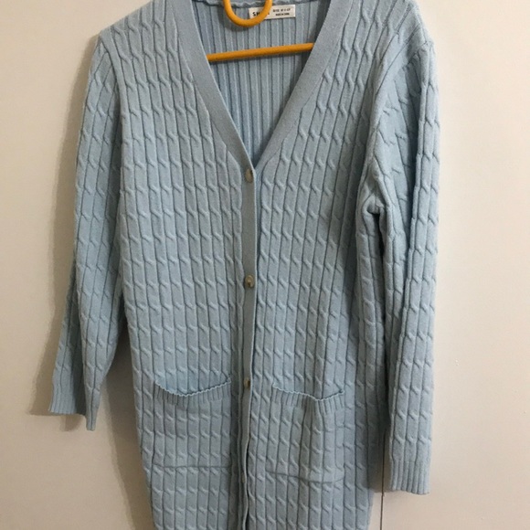 2 items, Cable knit dual pockets Cardigan size 11-12 Y and winter jacket size M - Picture 3 of 7